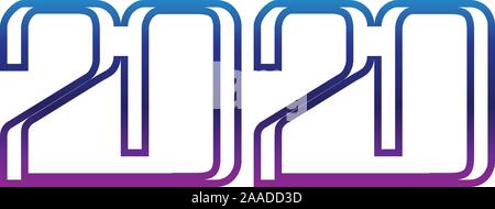 Logo Nouvel An 2020 Graphiques vectoriels Illustration de Vecteur