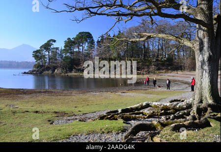 Frère's crag, Derwentwater, Keswick, Cumbria Banque D'Images