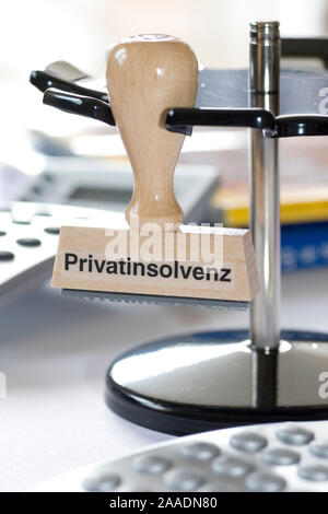 Stempel mit der Aufschrift Privatinsolvenz Banque D'Images