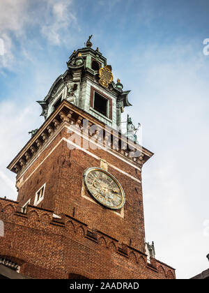 La chapelle de Sigismond historique de la cathédrale de Wawel, une partie de la Royal de Wawel, Cracovie, Pologne Banque D'Images