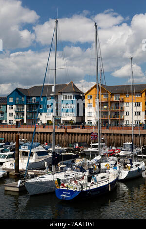 Marina d'Exmouth, Devon. Banque D'Images