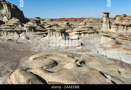 Bisti Badlands De-Na-Zin rock formations in New Mexico, USA Banque D'Images