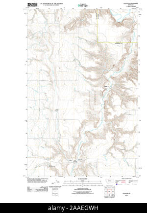 Carte TOPO USGS Montana MT Ledger 20110622 Restauration TM Banque D'Images