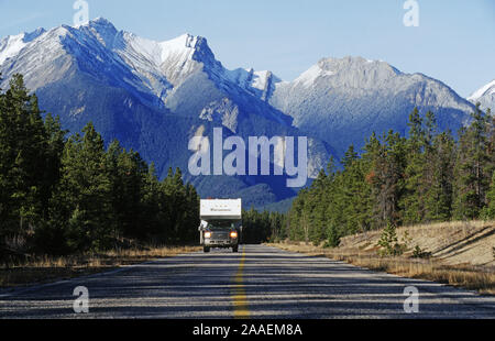 Fahrt durch die Rocheuses - Jasper N.P., Kanada Banque D'Images