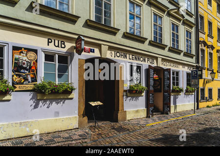 John Lennon Pub de Prague en République Tchèque Banque D'Images