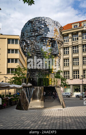 La tête de Franz Kafka de Prague en République Tchèque Banque D'Images