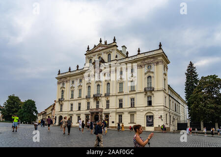 Palais de l'archevêque quartier du Château de Prague de la rue en République Tchèque Banque D'Images