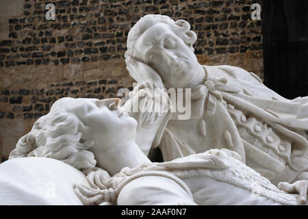 Le tombeau de Joseph Damer et son épouse, Lady Caroline, Milton église abbatiale, Dorset, UK - John Gollop Banque D'Images