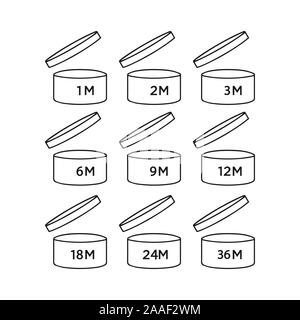 Période après ouverture symbole. Illustration vectorielle, modèle plat. Illustration de Vecteur