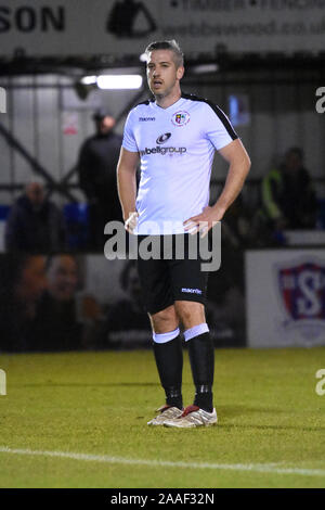 Swindon Supermarine Football Club, Swindon Wiltshire, UK 19/11/2019 Paul Michael joue avec une équipe mixte de l'équipe première et moins de 18 ans Banque D'Images