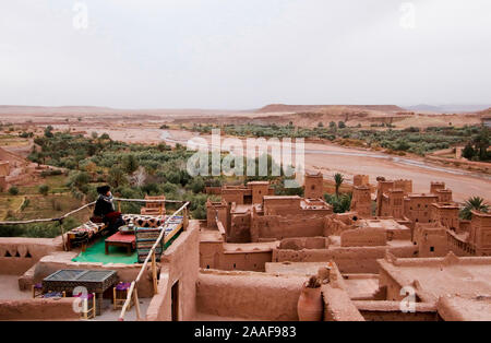 Kasbah, Ait Benhaddou, Ouarzazate, Atlas, Maroc Banque D'Images