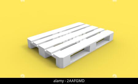 Le rendu 3D d'une palette isolée dans un contexte de studio Banque D'Images