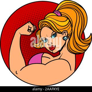 femme biceps culturisme Illustration de Vecteur