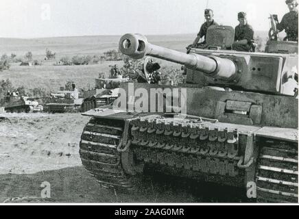 Char Tigre allemand de la 2e SS Panzer Division à Kursk sur le front russe 1943 Banque D'Images