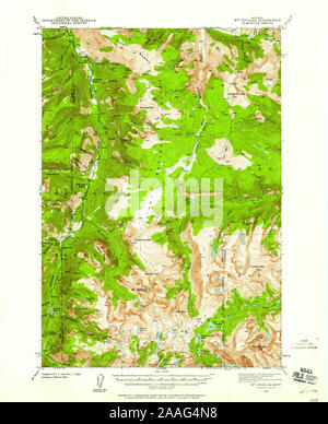 Carte TOPO USGS Montana Mt Mt Douglas 2681691941 Restauration 62500 Banque D'Images