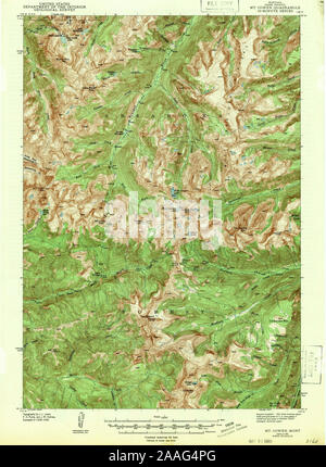 Carte TOPO USGS Montana Mt Mt Cowen 2681661943 Restauration 62500 Banque D'Images