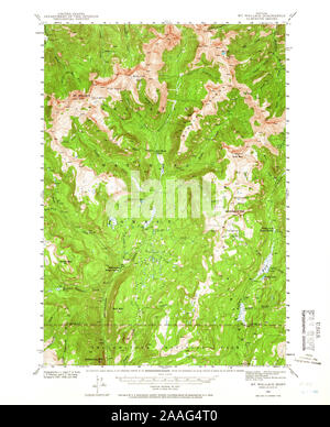 Carte TOPO USGS Montana Mt Mt Wallace 2681721940 Restauration 62500 Banque D'Images