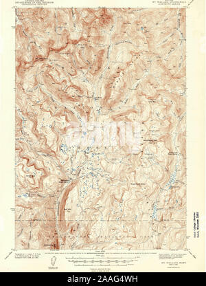Carte TOPO USGS Montana Mt Mt Wallace 2681761943 Restauration 62500 Banque D'Images