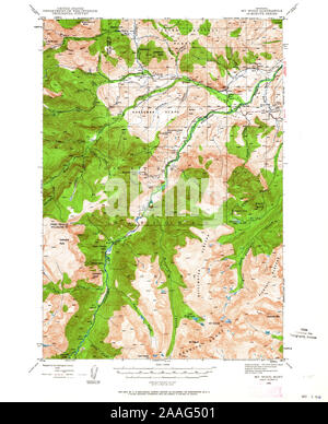Carte TOPO USGS Montana Mt Mt Bois 2681781939 Restauration 62500 Banque D'Images