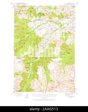 Carte TOPO USGS Montana Mt Mt Bois 2681801939 Restauration 62500 Banque D'Images
