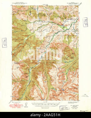 Carte TOPO USGS Montana Mt Mt Bois 2681811939 Restauration 62500 Banque D'Images
