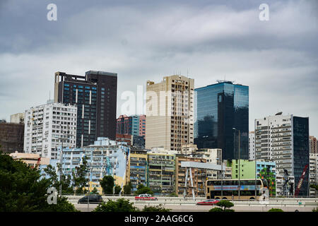 De nouveaux paysages entrelacés et vieux quartiers de Hong Kong Banque D'Images