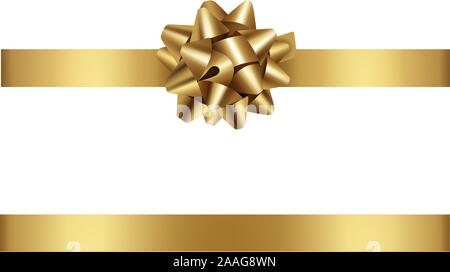 Arc d'or et ruban illustration pour Noël et des décorations d'anniversaire Illustration de Vecteur