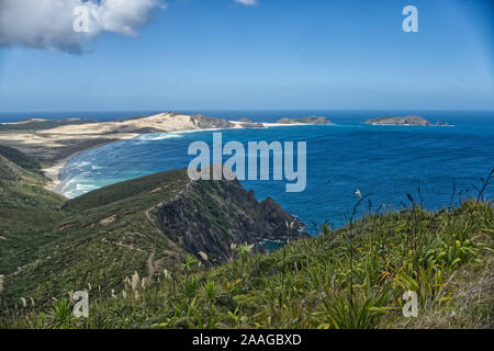 Du littoral du cap Reinga, Nouvelle-Zélande Banque D'Images