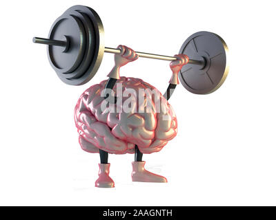 Exercice cerveau cerveau humain - concept de la santé mentale - 3D render Banque D'Images