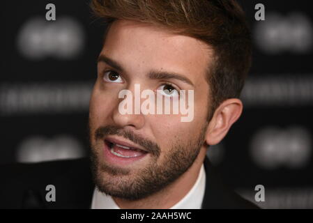 Chanteur espagnol Pablo Alborán assiste à "GQ Men of the Year Awards 2019" au Westin Palace Hotel de Madrid. (Photo de Jorge Sanz/Pacific Press) Banque D'Images