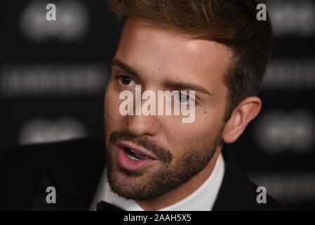 Chanteur espagnol Pablo Alborán assiste à "GQ Men of the Year Awards 2019" au Westin Palace Hotel de Madrid. (Photo de Jorge Sanz/Pacific Press) Banque D'Images