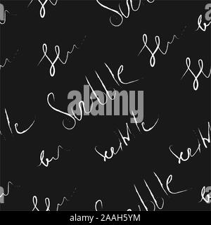 Scribble transparente motif avec uncarefully mots écrits. Motif répétitif. Vector Illustration Illustration de Vecteur