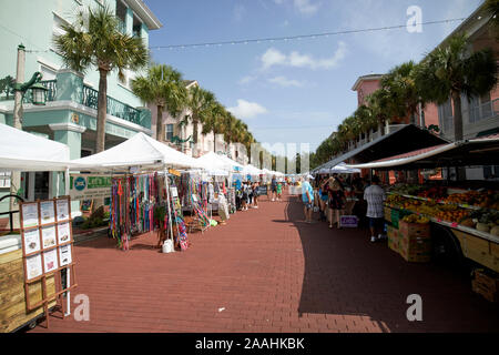 Dimanche matin marché de producteurs au centre-ville de Celebration en Floride usa Banque D'Images