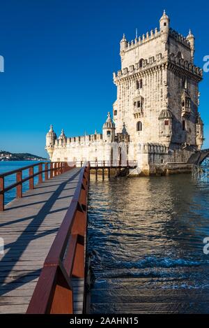 La Tour de Belém à Lisbonne, Portugal. Banque D'Images