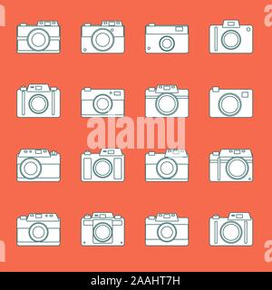 Les icônes d'appareil photo ou le symbole de l'arrière-plan. Illustration de Vecteur