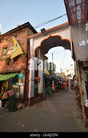 Domaine de Kalibari les rives du Gange à Uluberia, dans l'ouest du Bengale, en Inde. Banque D'Images