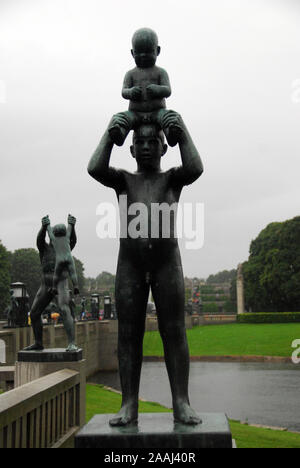 La Norvège, Oslo Vigeland Sculpture,Open Air Museum et parc Banque D'Images