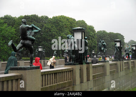 La Norvège, Oslo Vigeland Sculpture,Open Air Museum et parc Banque D'Images