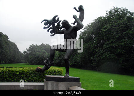 La Norvège, Oslo Vigeland Sculpture,Open Air Museum et parc Banque D'Images