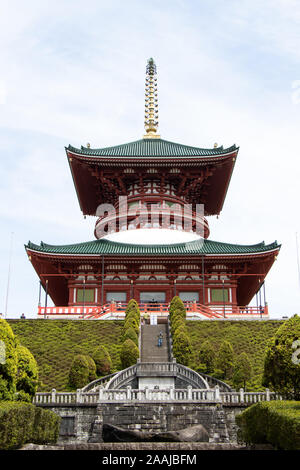 Narita, Japon - 3 mai 2019 Grande Paix pagode qui est l'immeuble en Naritasan shinshoji temple. Ce temple est l'endroit célèbre au Japon. Banque D'Images