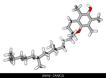 L'alpha-tocophérol (vitamine E) modèle moléculaire Banque D'Images
