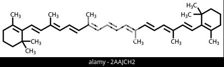 Β-carotène formule de structure Banque D'Images