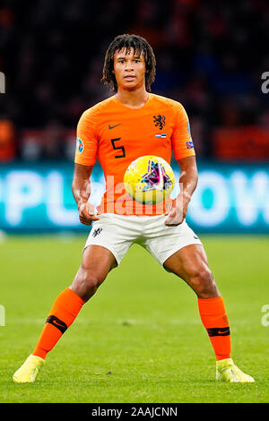 AMSTERDAM, 19-11-2019 , JohanCruyff Arena. Qualificatif Euro Pays-bas - Roumanie 5-0. Pays-bas dvd Nathan Ake Banque D'Images