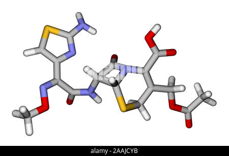Le céfotaxime, un antibiotique. Structure moléculaire Banque D'Images
