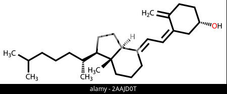 La vitamine D3 Formule de structure Banque D'Images