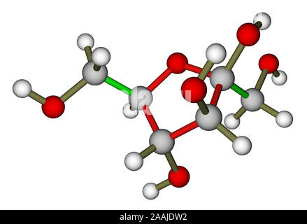 La structure moléculaire de fructose Banque D'Images