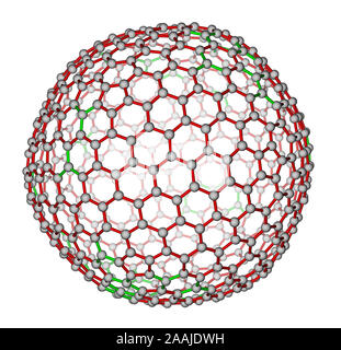 Fullerene nanoagrégat C540 structure moléculaire Banque D'Images