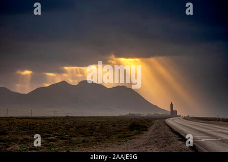 Vue panoramique sur le lac salé de Cabo de Gata, Almeria Banque D'Images