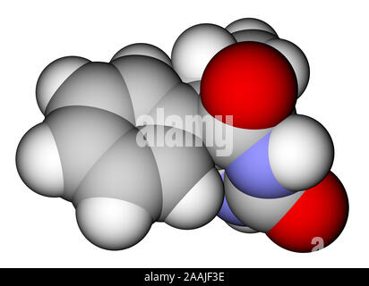 Le phénobarbital (épilepsie med) structure moléculaire 3D Banque D'Images