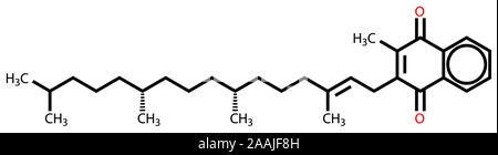 La vitamine K1 (phylloquinone) Formule de structure Banque D'Images